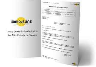 Lettre de résiliation bail vide loi 89