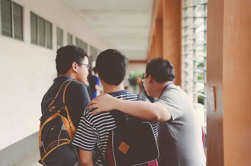 Des étudiants pendant la rentrée