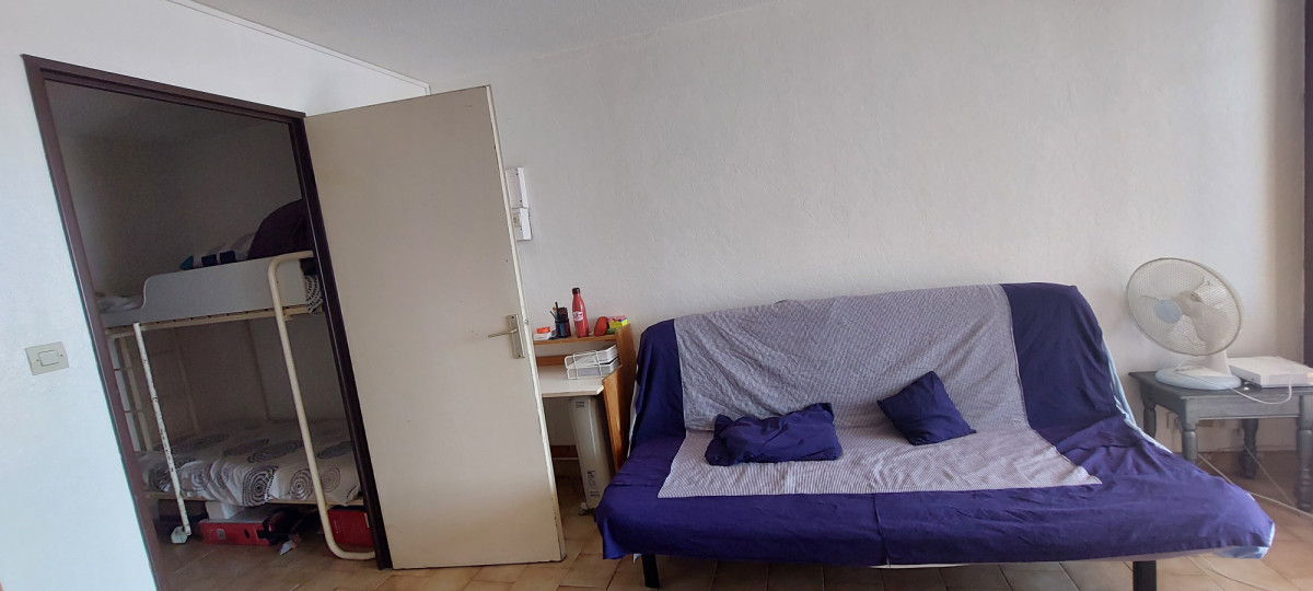 Image d'un studio cabine vue mer = 2 pièces 30m² parking gratuit à 490€ à montpellier (34080)