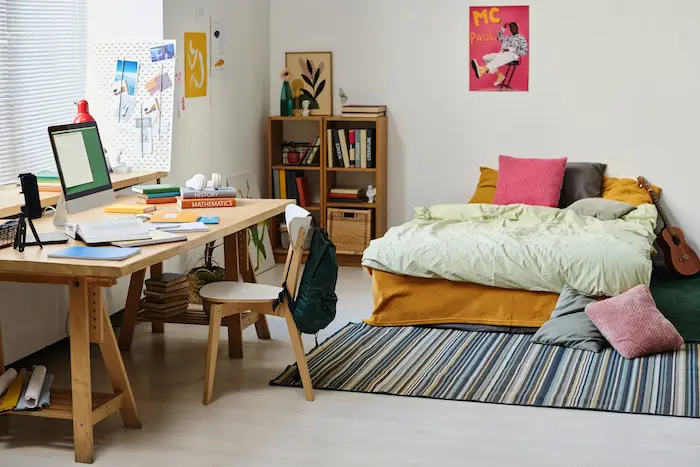 Image d'une chambre meublée, une chambre chez l'habitant Montpellier parfaite pour un jeune
