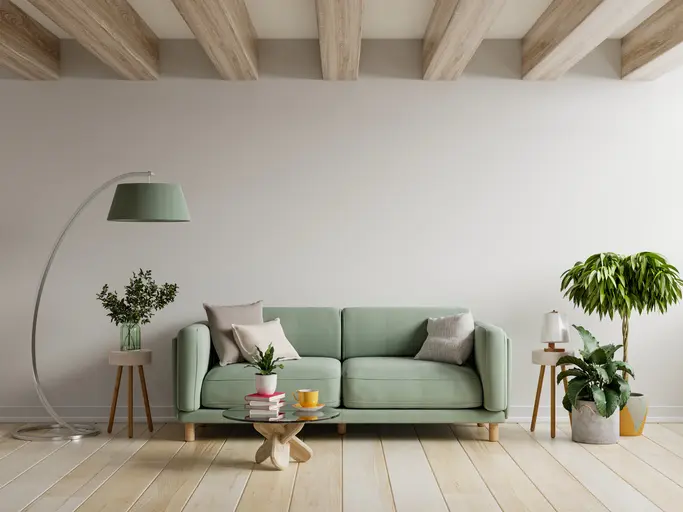 Image d'un salon moderne, dans un studio à vendre en France